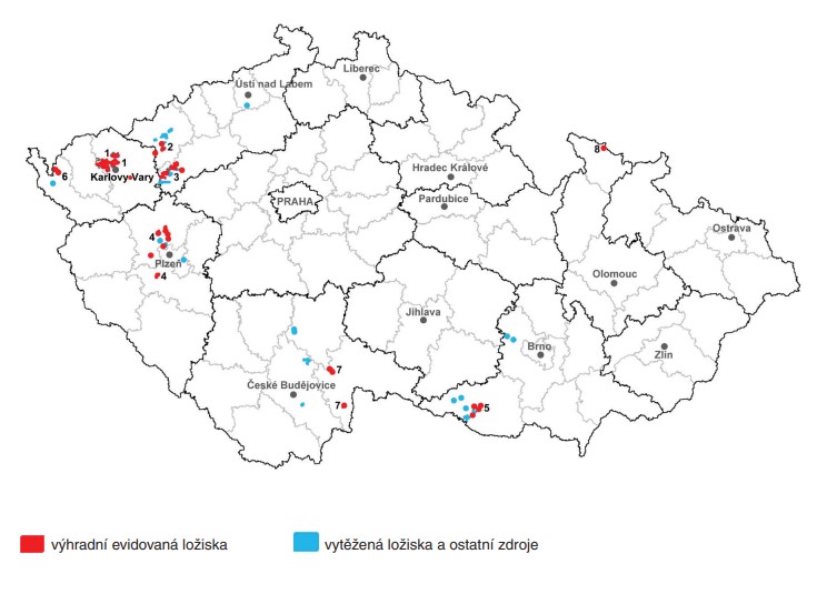 Těžba kaolínu v ČR