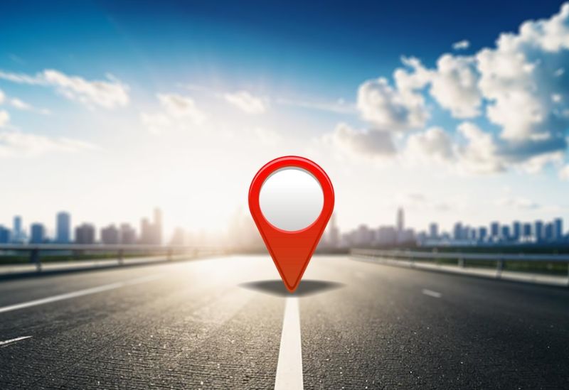GPS lokalizace automobilu na silnici
