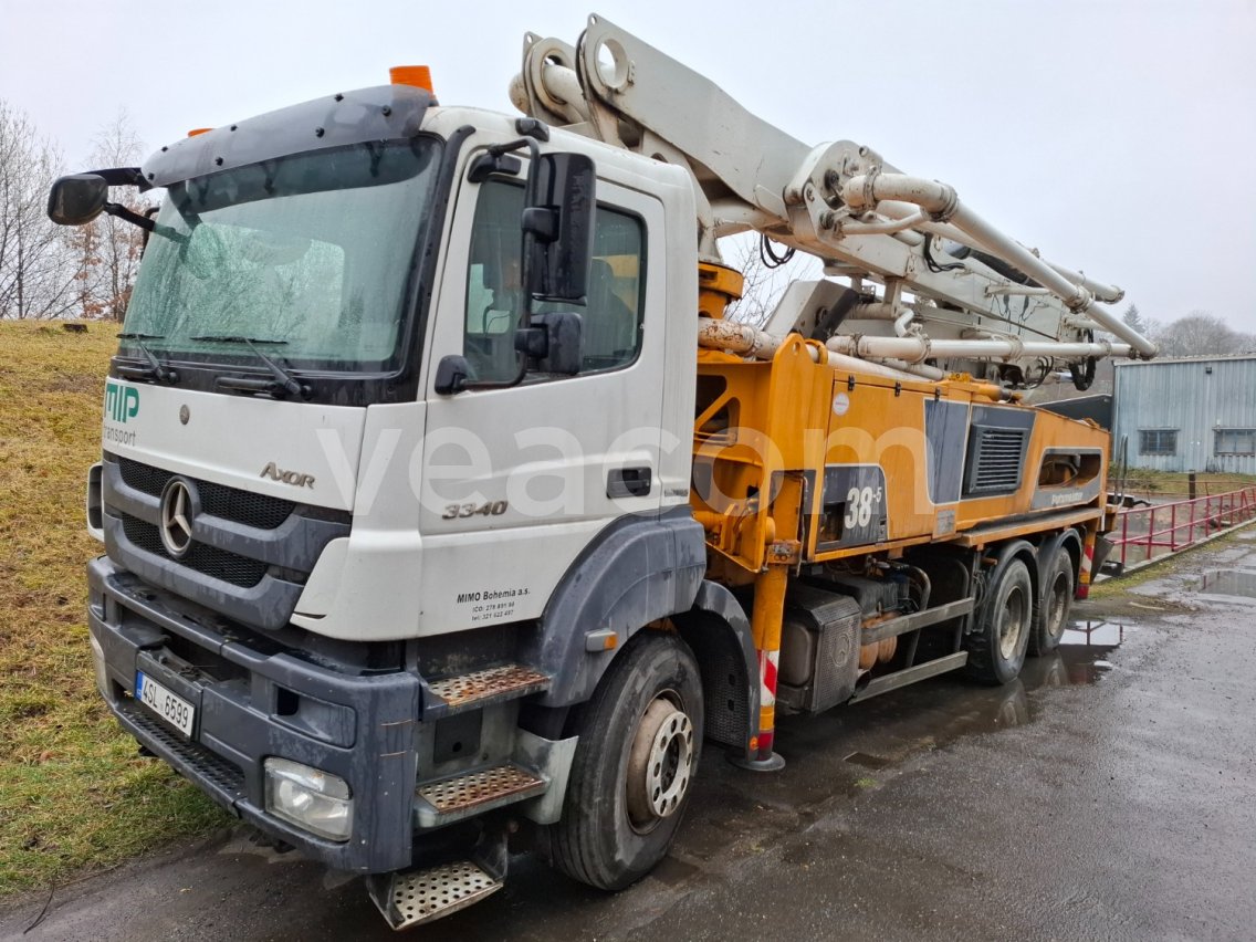 Online árverés: MB  AXOR 3340 K 6X4 + PUTZMEISTER 38,5M
