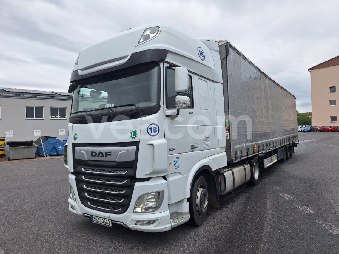 Online aukce: DAF  XF 480 FT + FLIEGL SDS01