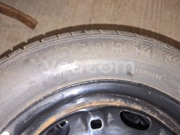 Online árverés:   LETNÍ PNEU S DISKY 165/70 R14