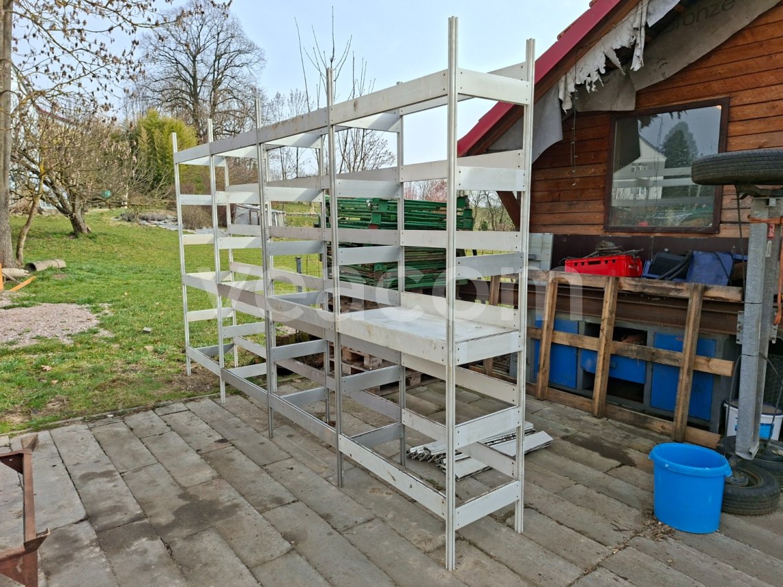 Online aukce:   REGÁL Z AL SLITINY 403 X 53 X 250 CM