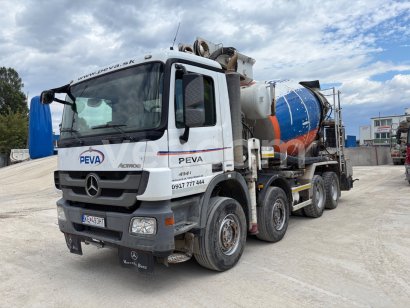 Online árverés: MB  ACTROS 4141 8X4 + PUTZMAISTER M24